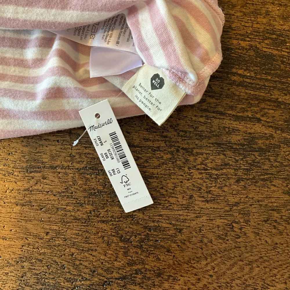 Madewell Women’s Northside Vintage Ringer Tee in Tierney Stripe in Large - Picture 5 of 5